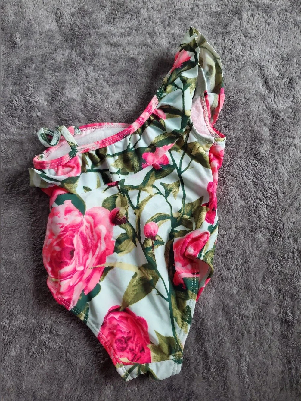 The Children's Place Toddler Floral One Shoulder Ruffle One Piece Swimsuit 18-24